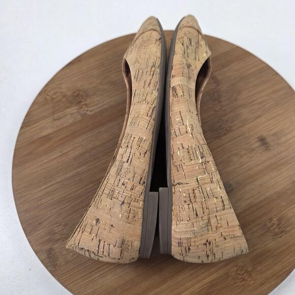 Vionic Shoes Womens Size 7 Cork Pointed Toe Flats Slip-On Orthotic Comfort - Picture 10 of 14